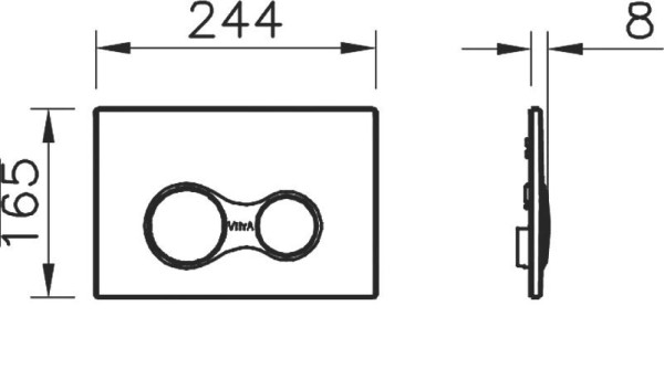 740-0486 Кнопка смыва VitrA Sirius VITRA. Фото 2