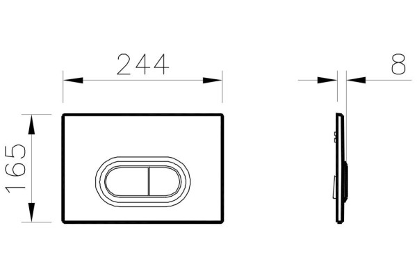 740-0940 Loop O кнопка для 740-XXXX Нерж.сталь. VITRA. Фото 2