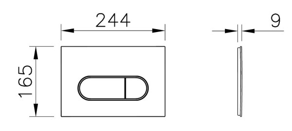 740-2211 Панель смыва Root Round, мат. черн.. Фото 2