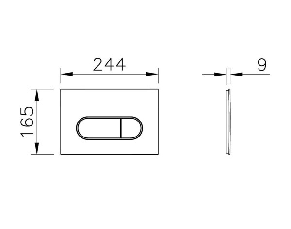 740-2280 Панель смыва Root Round, хром. Фото 2