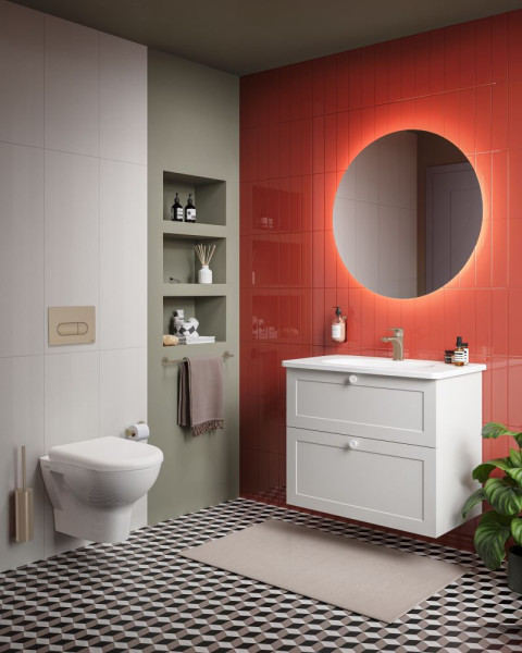 740-2295 Панель смыва Root Round, никель. Фото 3