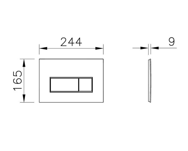740-2311 Панель смыва Root Square, мат. черн.. Фото 3