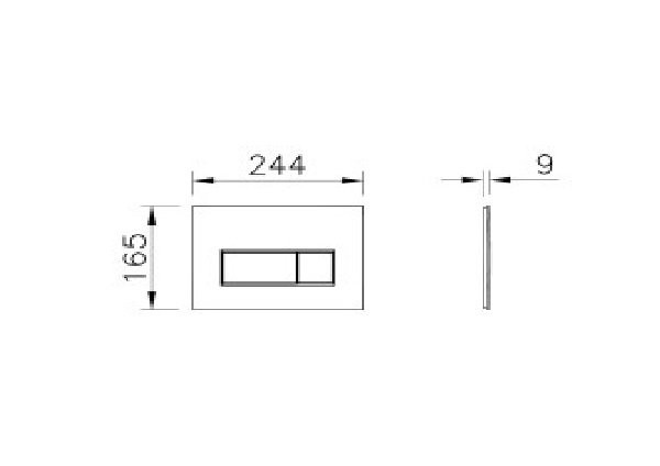 740-2324 Root Square панель смыва, золото. Фото 2