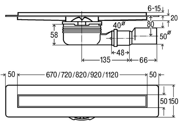 753153 Advantix Basic Set душевой лоток (нерж.сталь) 750 мм в комп. с сифоном 0.5 л/сек, ножками, дизайн решеткой ER10 (глянцевая); модель 4983.10. Фото 3