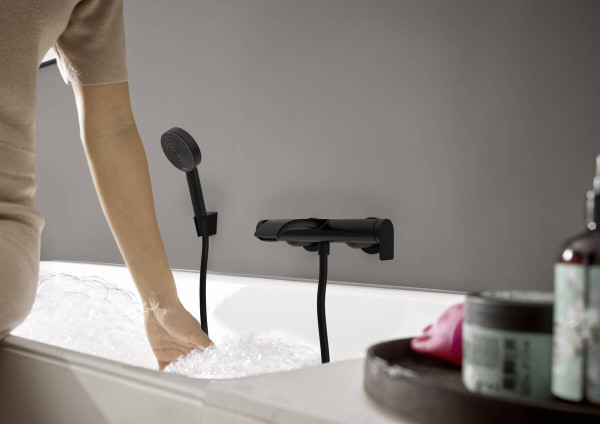 75420670 HG Vivenis смеситель для ванны матовый черный. Фото 4