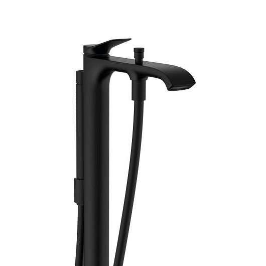 75445670S Set HG Vivenis смеситель для ванны напольный (75445670+10452180), матовый черный. Фото 2