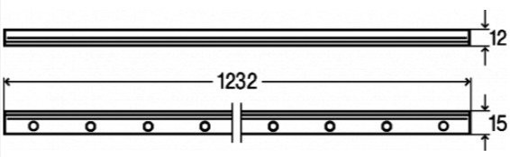 761974 Advantix Vario Плиточная окантовка L=1232мм, цвет матовый (для 736736, 736552), модель 4982.84. Фото 2