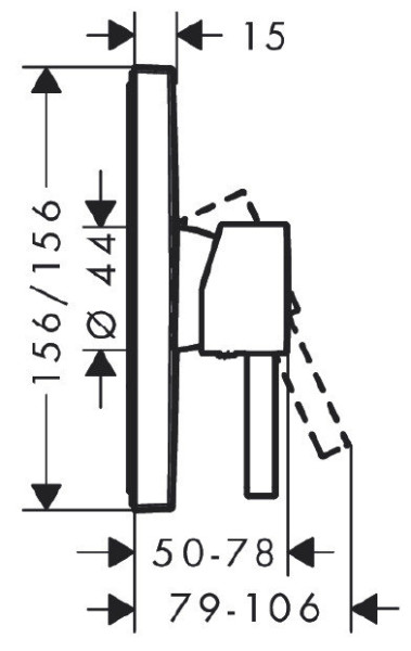 76615670S Set HG Finoris смеситель для душа встройка (76615670+01800180), матовый черный. Фото 2