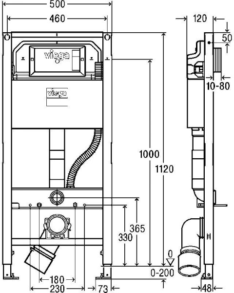 771980 Prevista Dry SMART ECO модуль для подвесного унитаза с возмож подкл. унитаза-биде 1120 x 500 мм, модель 8522. Фото 2