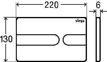 773069 Prevista Панель смыва для унитазов Visign for style 23, пластик, хром матовый, модель 8613.1. Фото 2