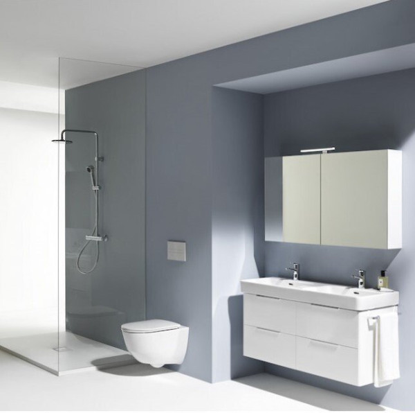 8.1496.6.000.104.1 PRO S Столешница двойная для умывальника 1200х460, с 1 отверстием для смесителя. Фото 3