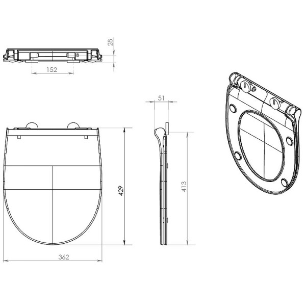 801392002 Victoria лакированная крышка soft close для унитаза тонкое, быстрое снятие, стальные петли. Фото 6
