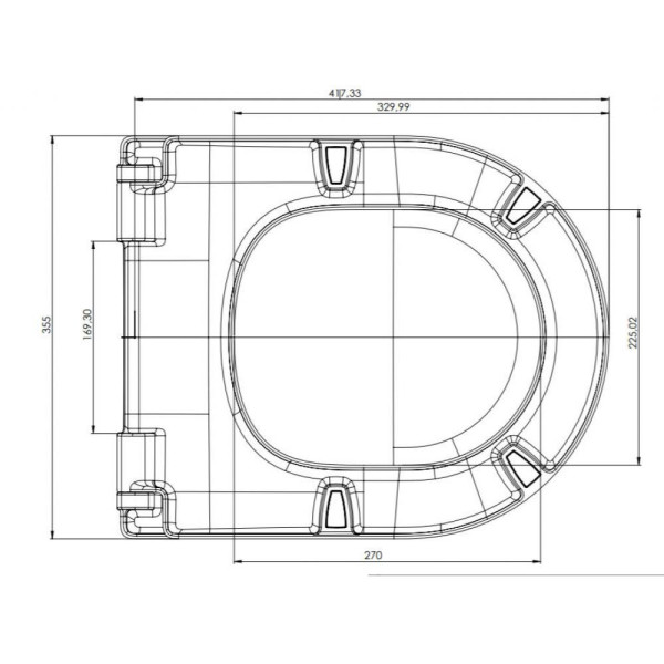 801D12007 THE GAP ROUND сиденье с крышкой для унитаза тонкое с механизмом "мягкое закрывание", быстрое снятие, белый. Фото 5