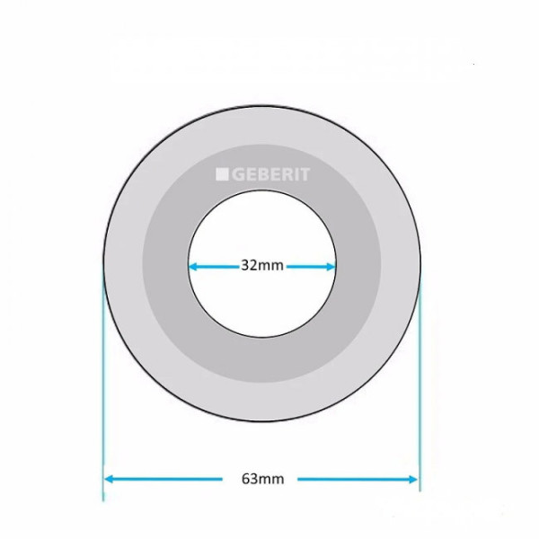 816.418.00.1 Уплотнительная прокладка Geberit для сливного клапана для смывного бачка наружного и скрытого монтажа 63х32. Фото 4