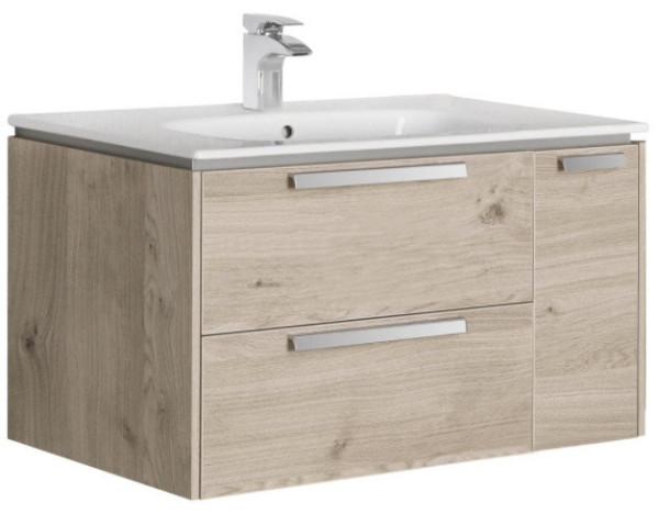 857296444 Lago Модуль для раковины 80 подвесной, светлый дуб. Фото 1