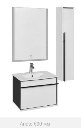 857429806 Aneto модуль для раковины 600 мм белый. Фото 3