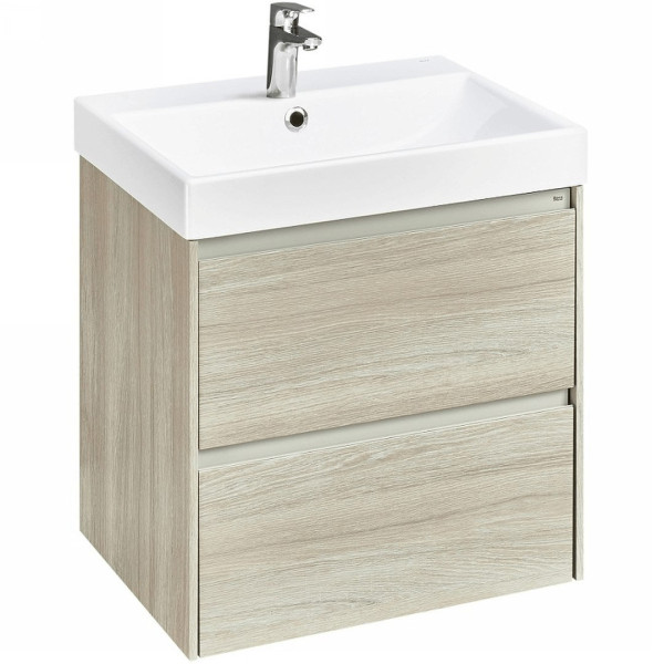 857613512 ONA модуль для раковины 600 мм, 585x450x565 мм, с 2 ящиками, светлый дуб. Фото 1