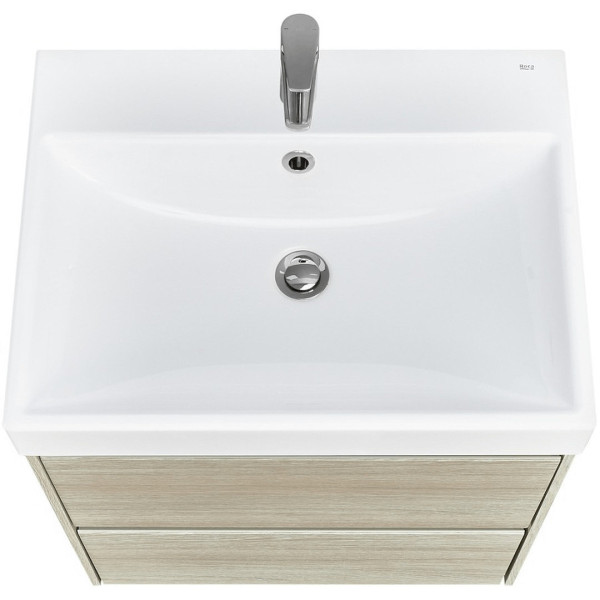 857613512 ONA модуль для раковины 600 мм, 585x450x565 мм, с 2 ящиками, светлый дуб. Фото 2