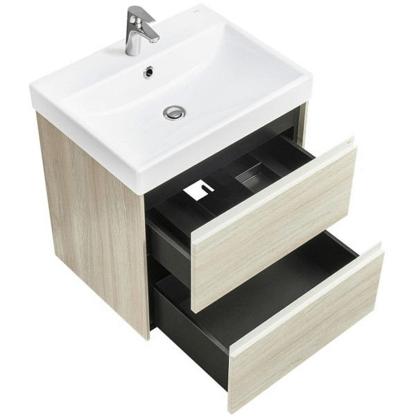 857613512 ONA модуль для раковины 600 мм, 585x450x565 мм, с 2 ящиками, светлый дуб. Фото 3