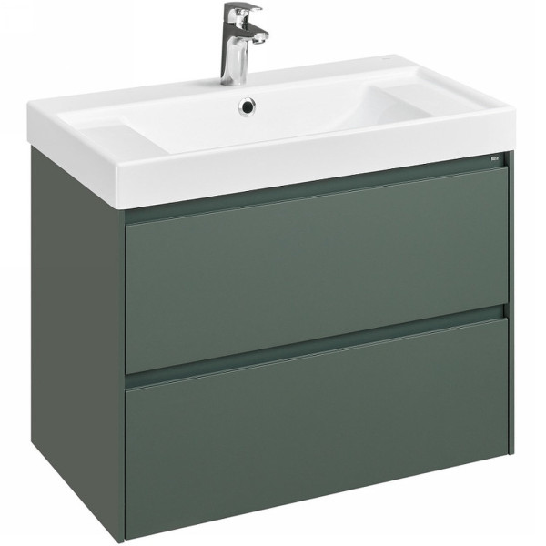857630513 ONA модуль для раковины 800 мм, 785x450x565 мм, с 2 ящиками, зеленый матовый. Фото 1
