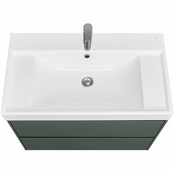 857630513 ONA модуль для раковины 800 мм, 785x450x565 мм, с 2 ящиками, зеленый матовый. Фото 2