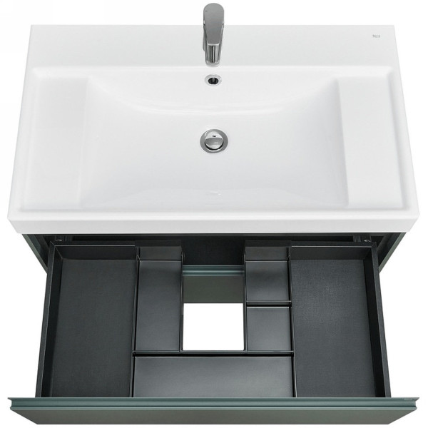 857630513 ONA модуль для раковины 800 мм, 785x450x565 мм, с 2 ящиками, зеленый матовый. Фото 4