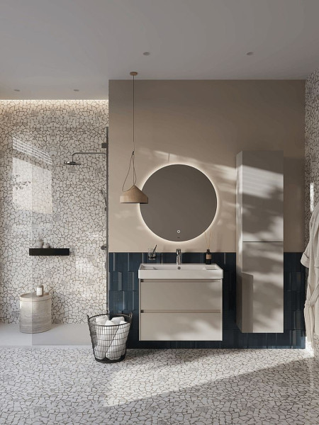 857635510 ONA реверсивная шкаф-колонна 1750 мм, 400x300x1750 мм, бежево-серый матовый. Фото 5