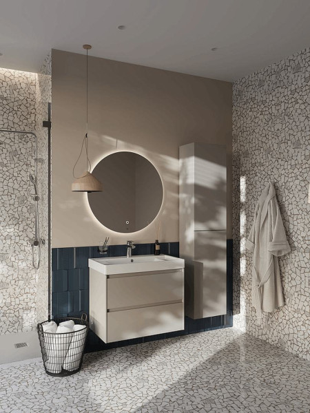 857635510 ONA реверсивная шкаф-колонна 1750 мм, 400x300x1750 мм, бежево-серый матовый. Фото 6