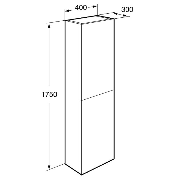 857635511 ONA реверсивная шкаф-колонна 1750 мм, 400x300x1750 мм, темный вяз. Фото 3