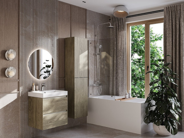 857635511 ONA реверсивная шкаф-колонна 1750 мм, 400x300x1750 мм, темный вяз. Фото 5