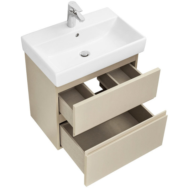 857639515 OLETA модуль для раковины 600 мм, 564х374х548 мм, с 2 ящиками, капучино. Фото 4