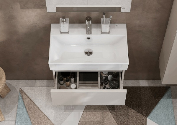 857639515 OLETA модуль для раковины 600 мм, 564х374х548 мм, с 2 ящиками, капучино. Фото 6