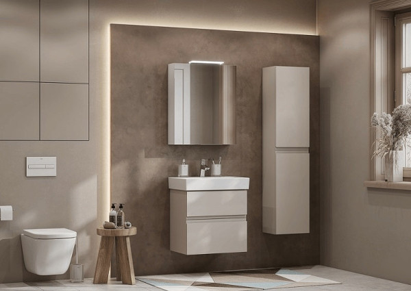 857639515 OLETA модуль для раковины 600 мм, 564х374х548 мм, с 2 ящиками, капучино. Фото 10