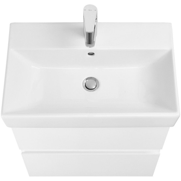 857640501 OLETA модуль для раковины 800, 760х374х548, с 2 ящиками, белый матовый. Фото 2