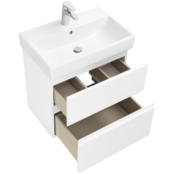 857640806 OLETA модуль для раковины 800 мм, 760х374х548 мм, с 2 ящиками, белый глянец. Фото 3