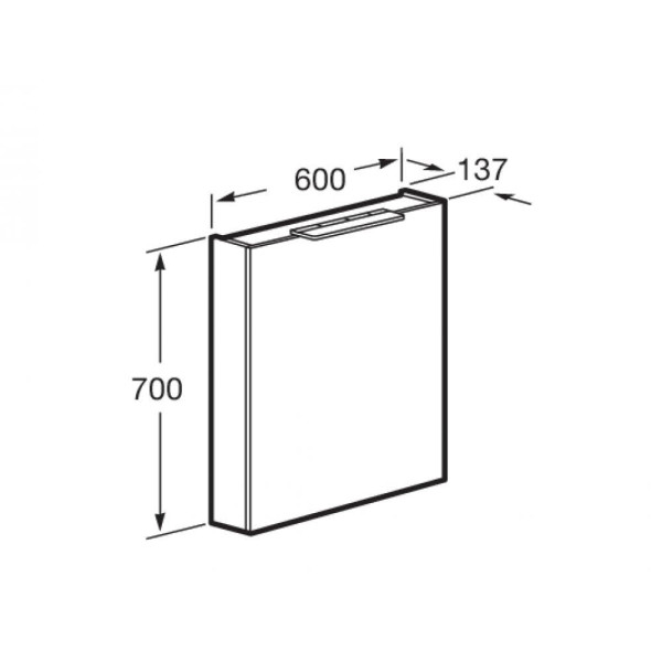 857645515 OLETA зеркальный шкаф левый 600 мм, 600х137х700 мм, c LED-светильником, включение от общего выключателя, капучино. Фото 3