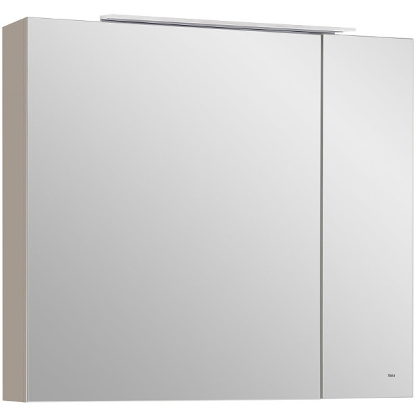 857647515 OLETA зеркальный шкаф 800 мм, 800х137х700 мм, c LED-светильником, включение от общего выключателя, капучино. Фото 1