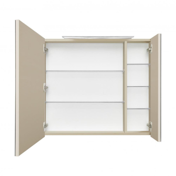 857647515 OLETA зеркальный шкаф 800 мм, 800х137х700 мм, c LED-светильником, включение от общего выключателя, капучино. Фото 2