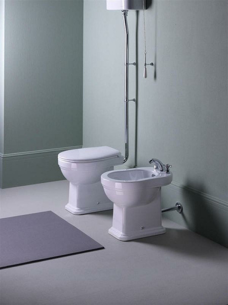 871111 CLASSIC Унитаз приставной 54х37, слив в стену, цвет белый. Фото 4