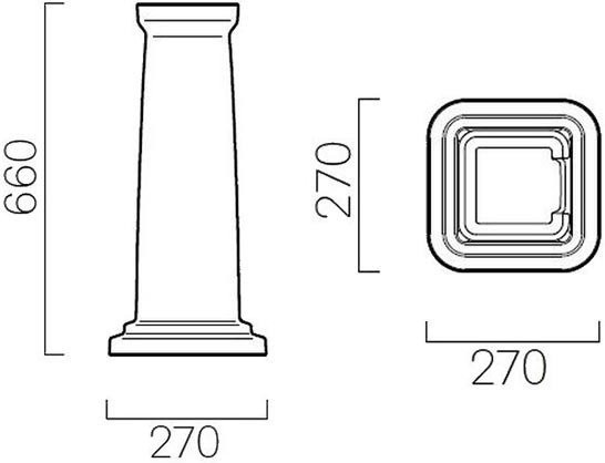 877011 CLASSIC пьедестал, белый 07. Фото 2