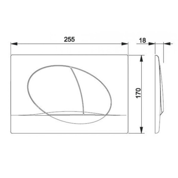 8901140B1 Active панель смыва Pl 42B хром глянец (ПЭК). Фото 2
