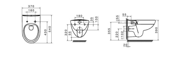 893105010 ПЭК VICTORIA подвесной унитаз Rimless+инсталляция+slim сиденье (м/л) КНОПКА НА ВЫБОР ЗАКАЗЫВАЕТСЯ ОТДЕЛЬНО. Фото 3