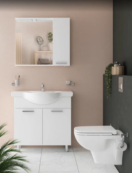 9004B003-7207 Комплект безободкового унитаза S20 с инсталляцией, кнопка хром Vitra. Фото 8