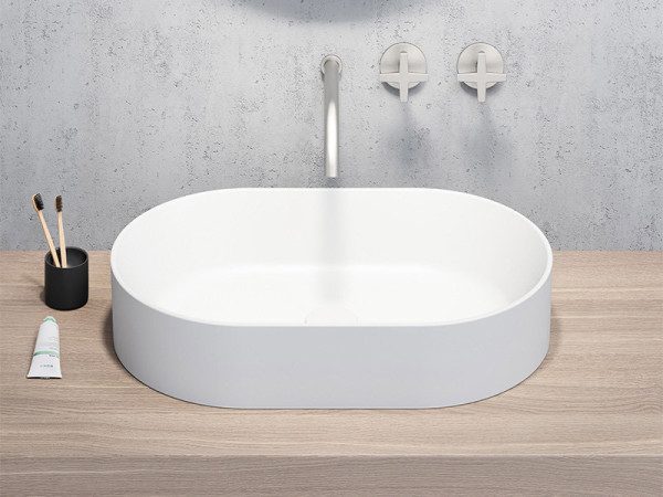 945811 Kube X Раковина 60х37 овальная, накладная, цвет белый. Фото 3