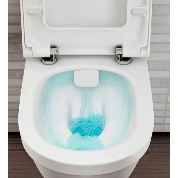 9824B003-7207 Комплект: безободковый унитаз Zentrum + сиденье микролифт, (арматура Siamp (Франция).. Фото 3