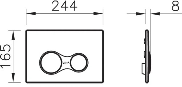9830B003-7207 Комплект: Sento унитаз подвесной безободковый с тонким сидением МЛ+инсталляция+панель смыва мат хром. Фото 3