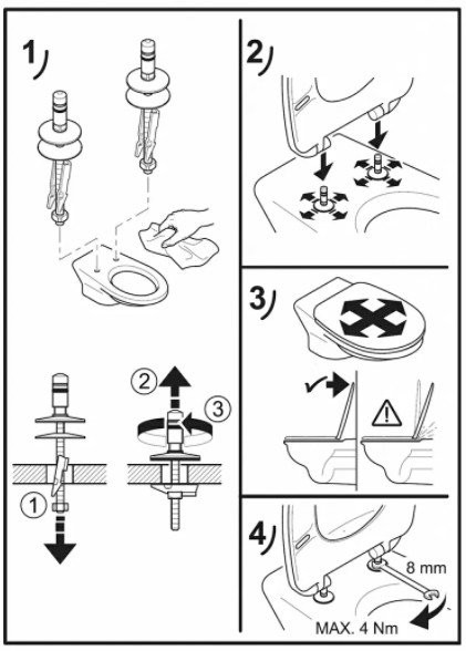 9M38 S101 O.NOVO Сиденье для унитаза с крышкой, Quick Release, Soft Closing, Альпийский белый. Фото 3