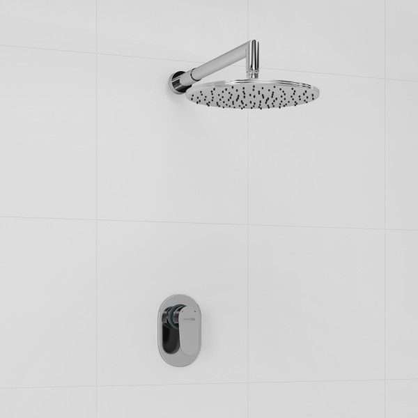 A12030 Встраиваемый комплект для душа с верхней душевой насадкой. Фото 1