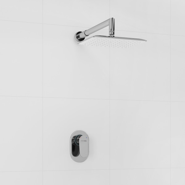 A12031 Встраиваемый комплект для душа с верхней душевой насадкой. Фото 1