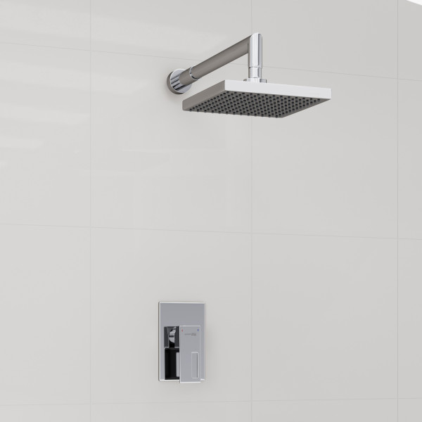 A12528 Встраиваемый комплект для душа с верхней душевой насадкой. Фото 1